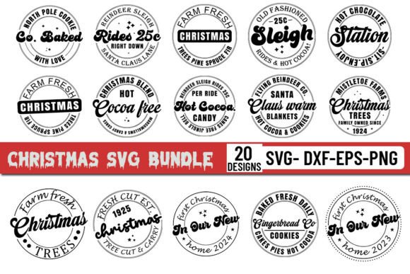 Download Christmas Round Sign Svg Bundle. - Svg bundle Collection