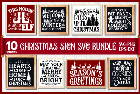 Download Farmhouse Christmas Sign SVG Bundle - Svg bundle Collection