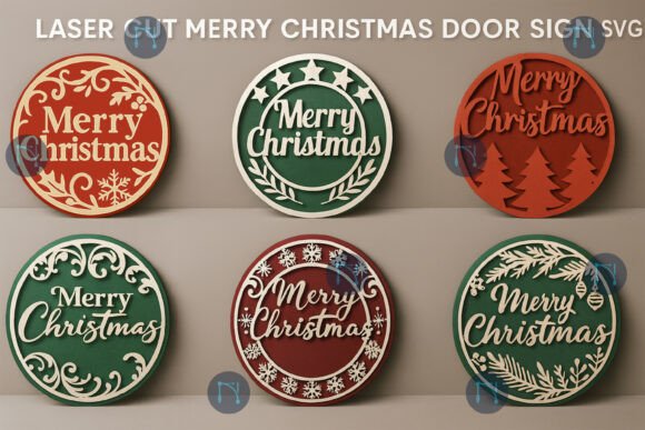 Download Merry Christmas Door Sign SVG Bundle - Svg bundle Collection